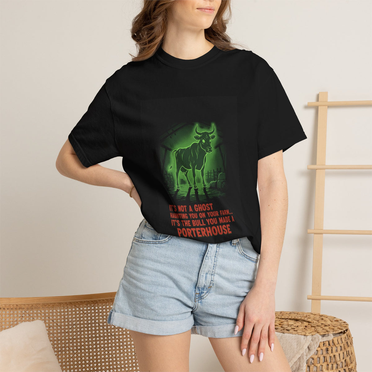 Ghostly Porterhouse Tee — "It’s Not a Ghost… It’ll Be the Hell You Made a Porterhouse"