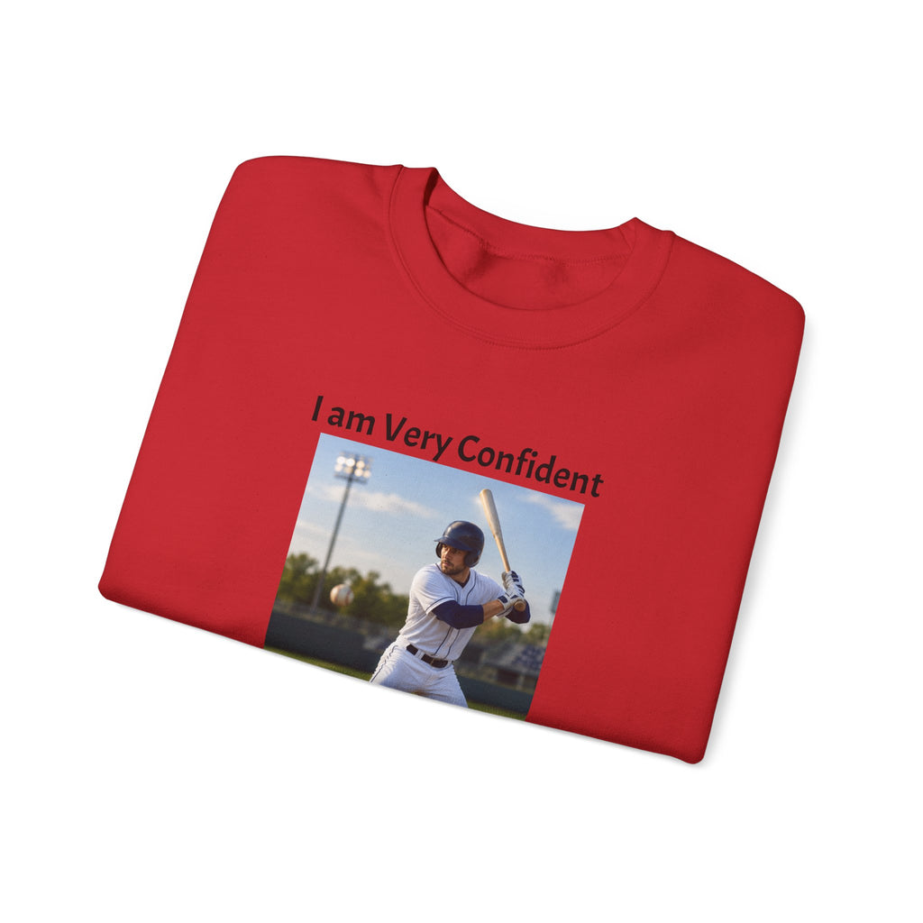 Baseball Photo Crewneck Sweatshirt – "I am Very Confident Until the 27th Out!"