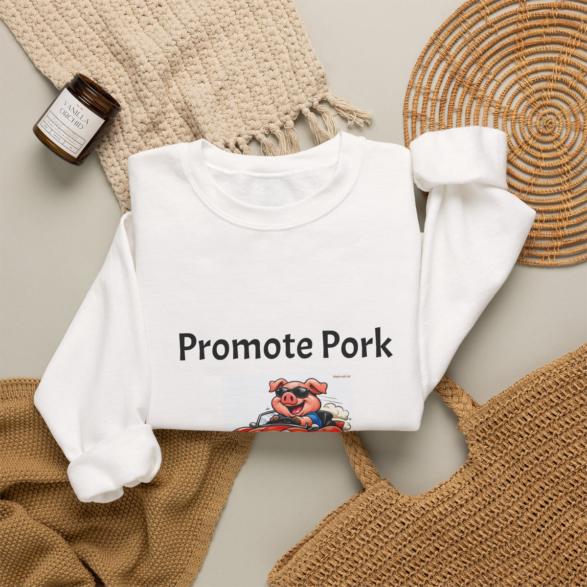 Promote Pork Run Over a Chicken Sweatshirt