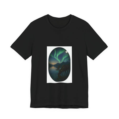 Aurora Moose T-Shirt — Northern Lights Wildlife Graphic Tee