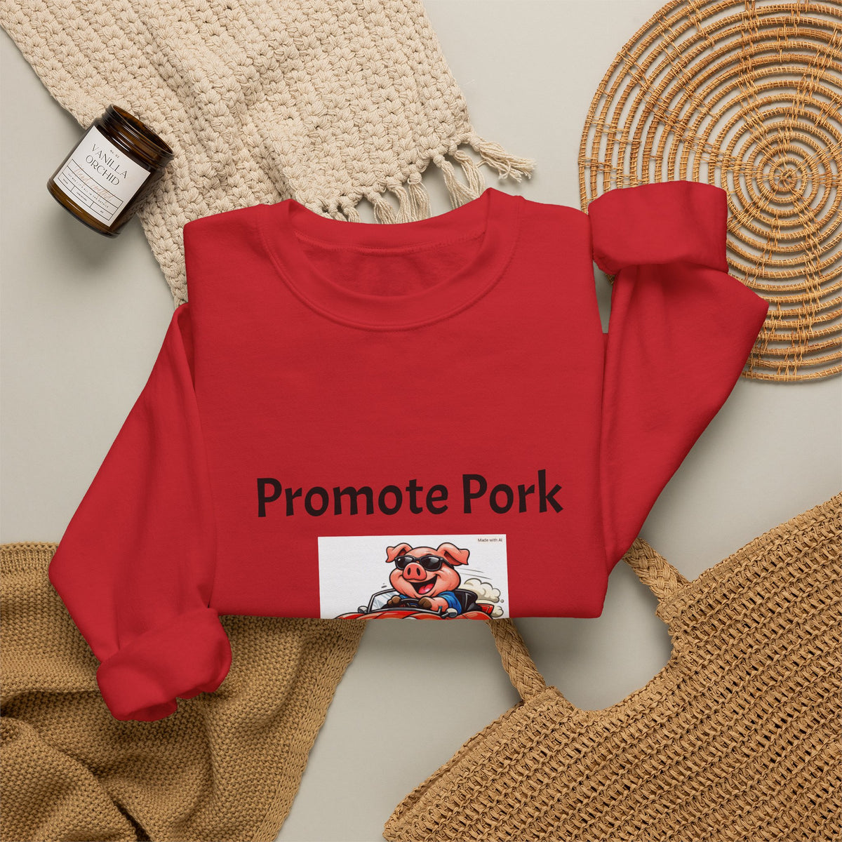 Promote Pork Run Over a Chicken Sweatshirt