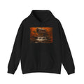 Autumn Cabin Waterfall Hoodie — Cozy Fall Landscape Sweatshirt