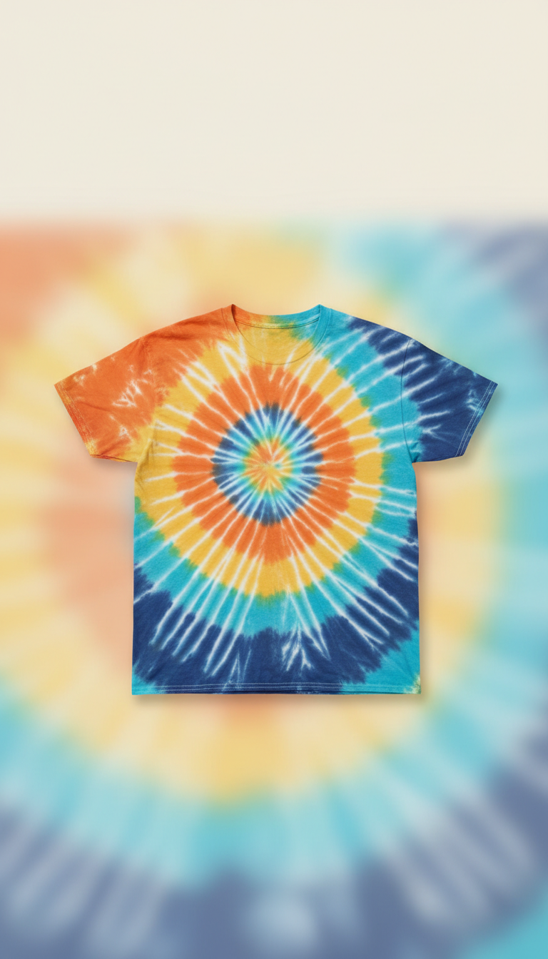 Sunset burst tie-dye tee