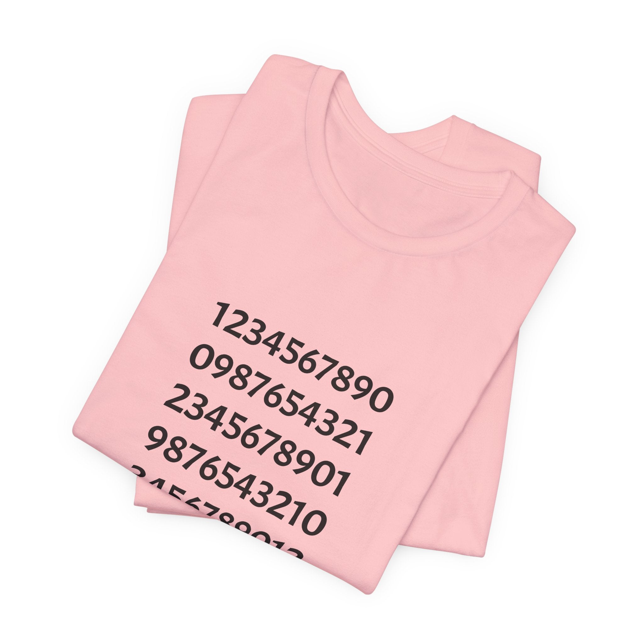 Number Pattern Tee — Minimalist Numeric Grid Shirt