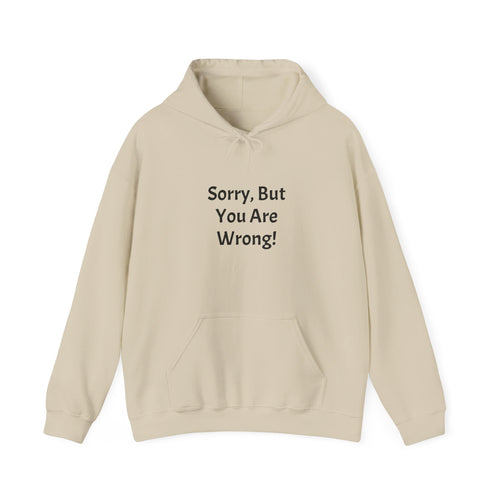 'Sorry, But You Are Wrong!' Hoodie - Funny Statement Pullover