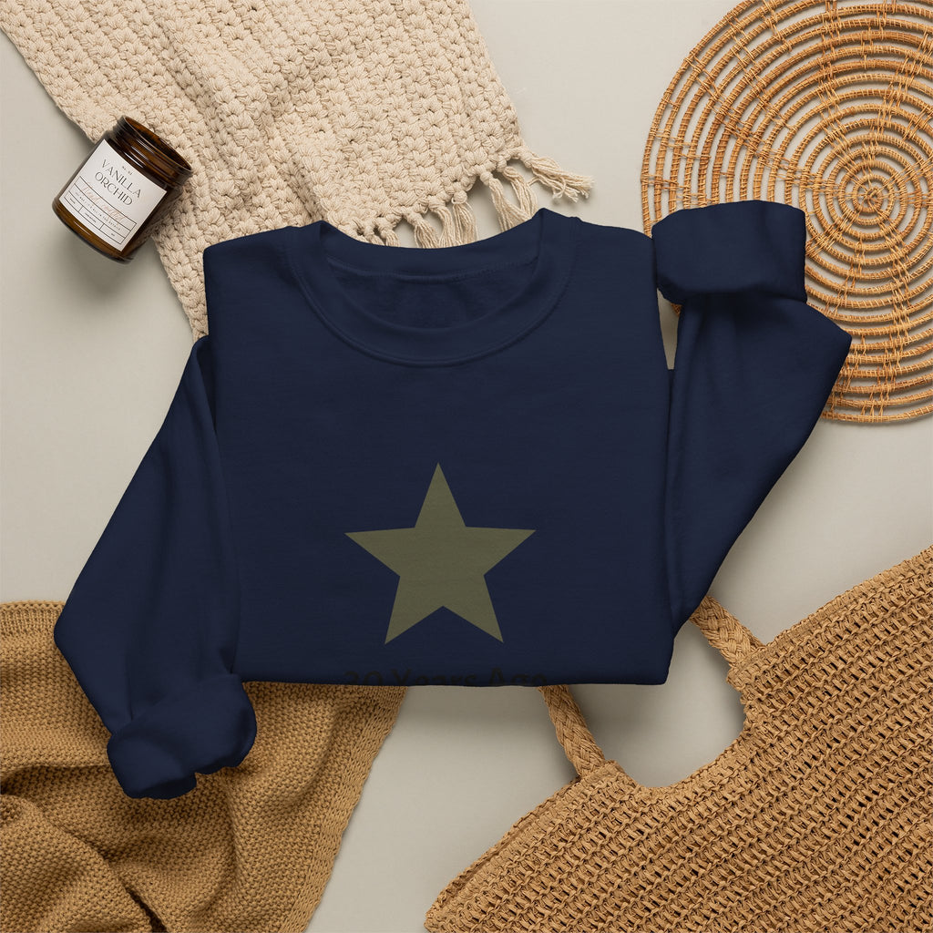 Crewneck Sweatshirt — '30 Years Ago this Star Shined Brightly in Dallas. Not Anymore!' Memorial Star Design