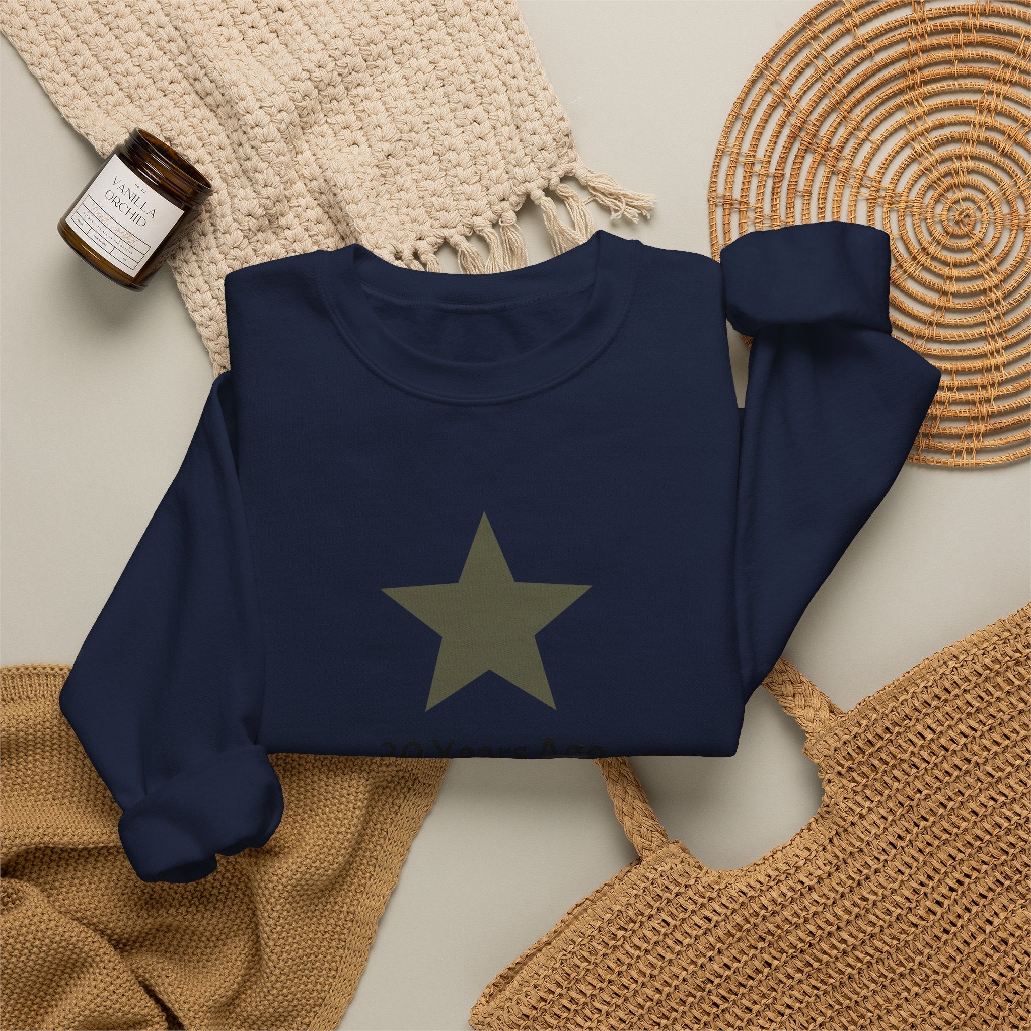 Crewneck Sweatshirt — '30 Years Ago this Star Shined Brightly in Dallas. Not Anymore!' Memorial Star Design