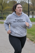 Progress. Not Perfection! Hoodie — Motivational Lightweight Pullover for Personal Growth