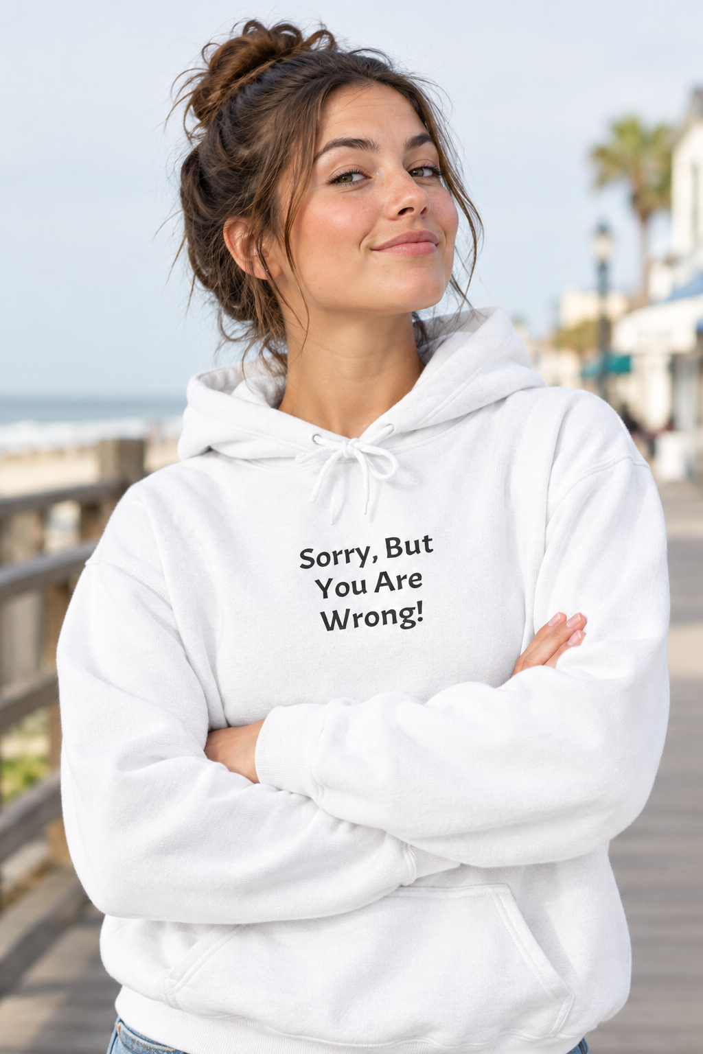 'Sorry, But You Are Wrong!' Hoodie - Funny Statement Pullover