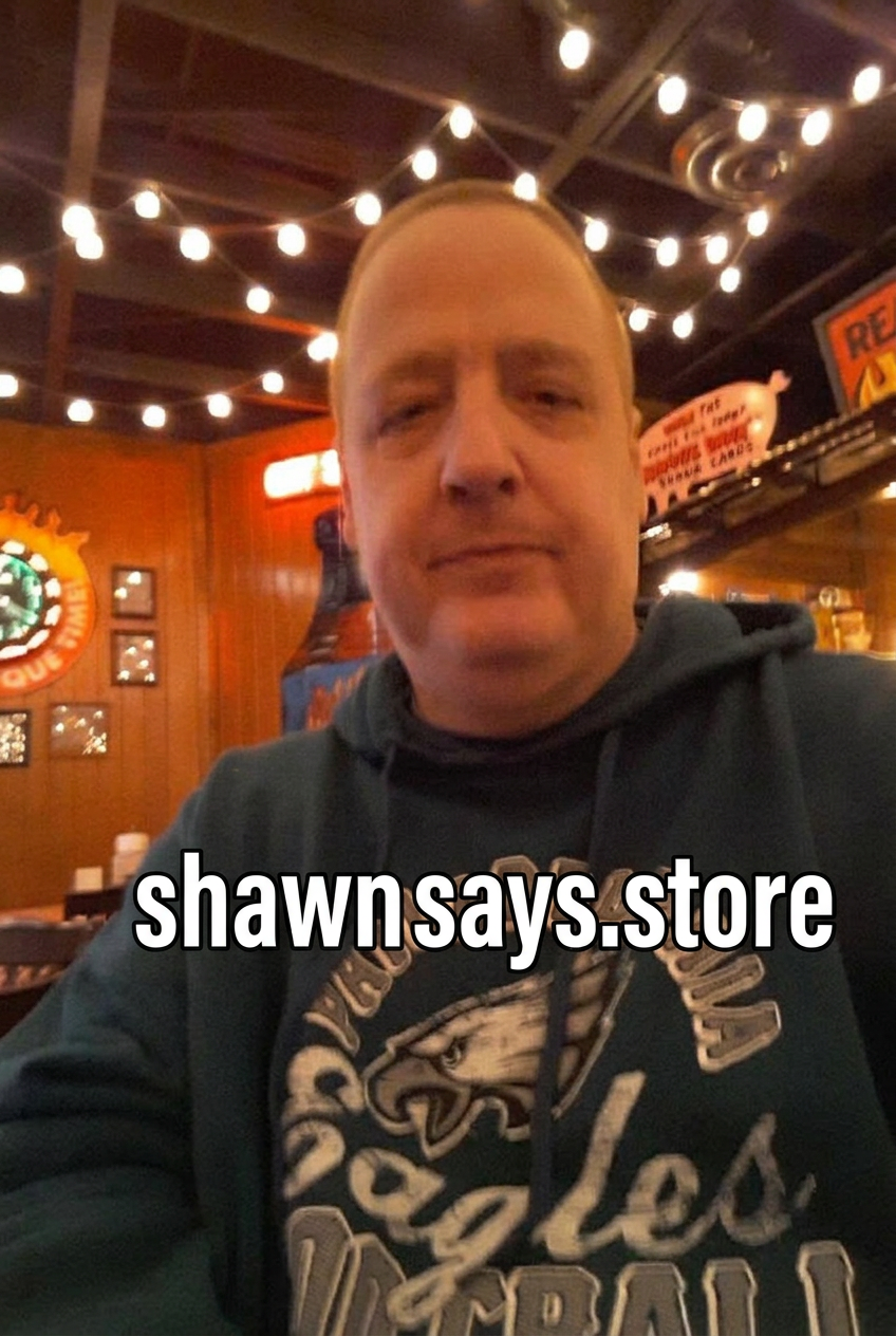 Shawn Says Store Website URL Graphic T-Shirt