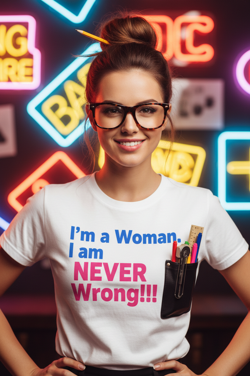 I'm a Woman. I am NEVER Wrong!!! T-Shirt